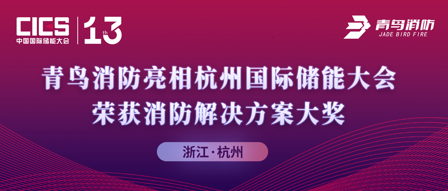 青鳥消防亮相杭州國際儲(chǔ)能大會(huì)，榮獲消防解決方案大獎(jiǎng)
